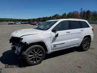 2017 Jeep Grand Cherokee Limited 75th Anniversary with VIN 1C4RJFBG4HC655130, listed as a Copart auction lot 56989965 with 89,354 mi miles and Salvage title. Bid and sale history available at DreamBid. Image 1.
