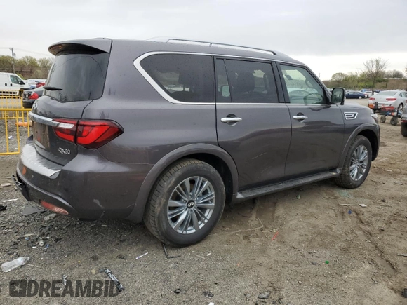 2024 Infiniti QX80 LUXE with VIN JN8AZ2AE8R9329431, listed as a Copart auction lot 52670805 with 32,635 mi miles and Non Repairable. Bid and sale history available at carsss.com. Image 3.