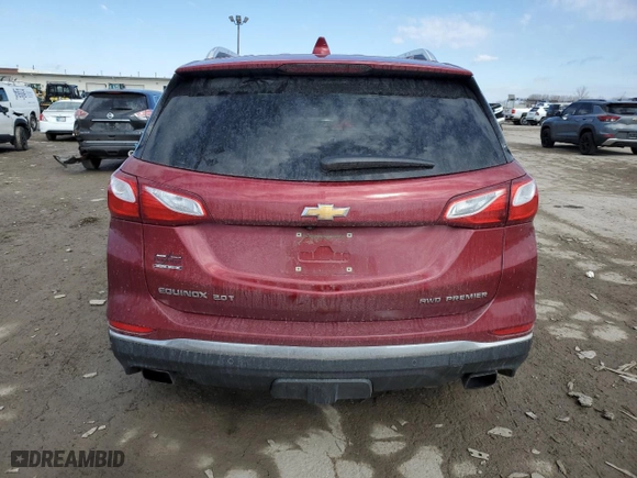 2020 Chevrolet Equinox Premier with VIN 2GNAXYEX3L6262697, listed as a Copart auction lot 46757155 with 67,517 mi miles and Salvage Title. Bid and sale history available at carsss.com. Image 6.