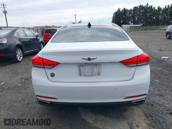 2015 Hyundai Genesis 3.8L with VIN KMHGN4JEXFU078879, listed as a IAAI auction lot 42023183 with 178,075 mi miles. Bid and sale history available at carsss.com. Image 16.