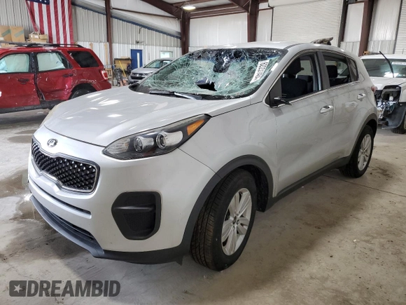 2018 Kia Sportage LX with VIN KNDPM3AC4J7375184, listed as a Copart auction lot 62231484 with 124,179 mi miles and Salvage Title. Bid and sale history available at carsss.com. Image 1.