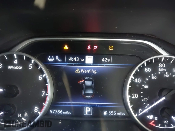 2022 Nissan Maxima SV with VIN 1N4AA6CV8NC502553, listed as a IAAI auction lot 41354940 with 57,786 mi miles and . Bid and sale history available at DreamBid. Image 15.