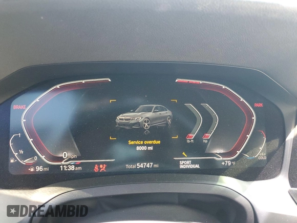 2021 BMW 3 Series 330i с VIN 3MW5R1J0XM8B95808, выставлен на аукционе Copart как лот 57659285 с пробегом 54 747 миль миль и Списание • Salvage title. История ставок и продаж доступна на DreamBid. Изображение 9.