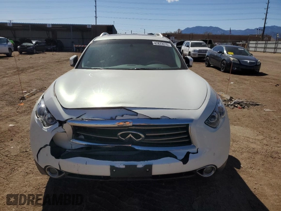 2014 Infiniti QX70 with VIN JN8CS1MW3EM412803, listed as a Copart auction lot 47872215 with 100,717 mi miles and Salvage Title. Bid and sale history available at carsss.com. Image 5.