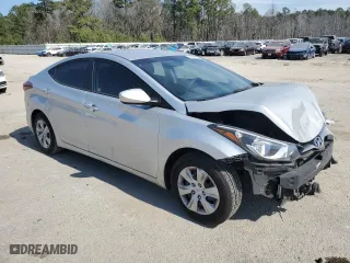 2016 Hyundai Elantra SE with VIN 5NPDH4AE6GH715101, listed as a Copart auction lot 46816715 with 133,348 mi miles and Salvage Title. Bid and sale history available at carsss.com. Image 4.