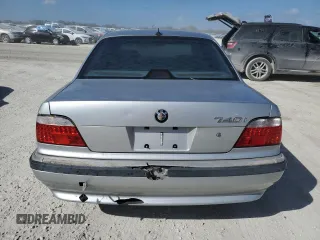 2000 BMW 7 Series 740iA with VIN WBAGG8349YDN79868, listed as a Copart auction lot 76798734 with 0 mi miles and Salvage Title. Bid and sale history available at carsss.com. Image 6.