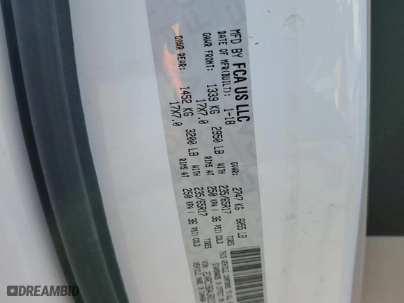 2018 Chrysler Pacifica Touring L with VIN 2C4RC1BG4JR211577, listed as a Copart auction lot 49808885 with 123,246 mi miles and Salvage Title. Bid and sale history available at carsss.com. Image 14.