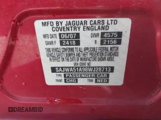 2008 Jaguar X-Type with VIN SAJWA51A98WJ28713, listed as a IAAI auction lot 41518334 with 123,748 mi miles and . Bid and sale history available at DreamBid. Image 9.