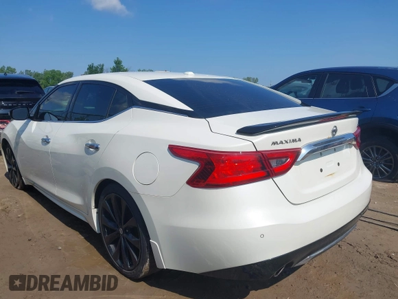 2017 Nissan Maxima SL with VIN 1N4AA6AP2HC411058, listed as a IAAI auction lot 42462494 with 107,341 mi miles and . Bid and sale history available at DreamBid. Image 3.