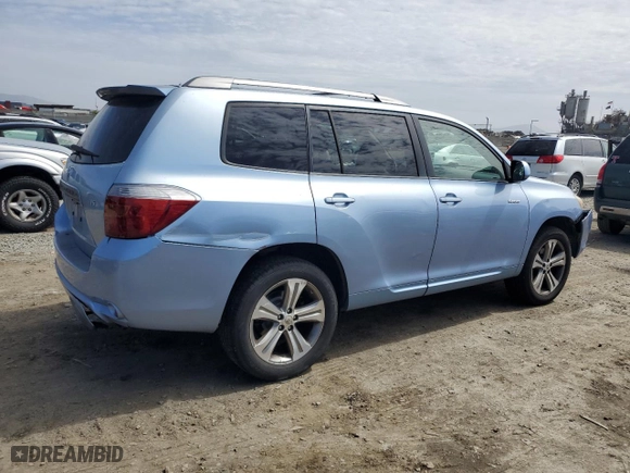 2009 Toyota Highlander Sport with VIN JTEDS43A992076949, listed as a Copart auction lot 49296505 with 122,331 mi miles and Salvage Title. Bid and sale history available at carsss.com. Image 3.