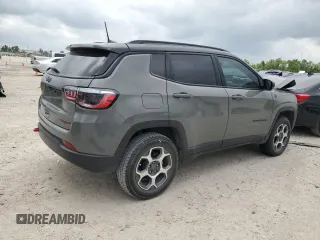 2022 Jeep Compass Trailhawk with VIN 3C4NJDDBXNT231276, listed as a Copart auction lot 55290785 with 20,814 mi miles and Salvage title. Bid and sale history available at DreamBid. Image 3.