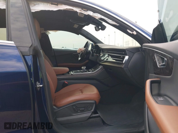 2021 Audi Q8 Premium Plus z VIN WA1EVAF17MD007971, wystawiony jako IAAI lot #41511948 z przebiegiem 60 025 mil mil oraz . Historia ofert i sprzedaży dostępna na DreamBid. Obrazek 5.