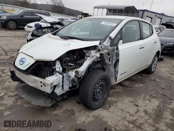 2015 Nissan LEAF SV with VIN 1N4AZ0CP0FC312609, listed as a Copart auction lot 70430622 with 55,198 mi miles. Bid and sale history available at carsss.com. Image 1.