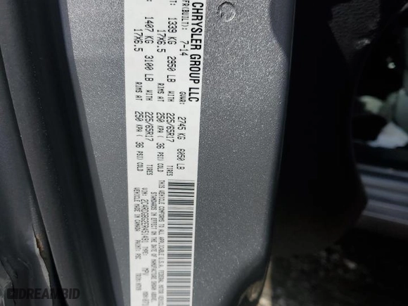 2014 Dodge Grand Caravan SE with VIN 2C4RDGBG2ER451491, listed as a Copart auction lot 47097875 with 103,216 mi miles and Salvage Title. Bid and sale history available at carsss.com. Image 13.