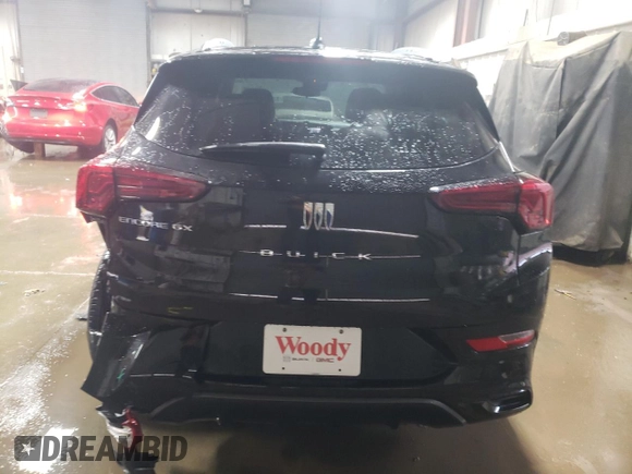2025 Buick Encore GX Sport Touring with VIN KL4AMDSL5SB048120, listed as a Copart auction lot 86556694 with 5,387 mi miles and Salvage title. Bid and sale history available at DreamBid. Image 6.