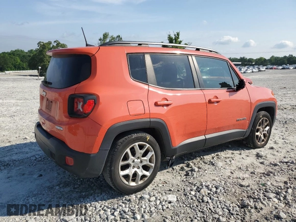 2018 Jeep Renegade Latitude with VIN ZACCJABB0JPH67244, listed as a Copart auction lot 57635965 with 163,256 mi miles and Salvage title. Bid and sale history available at DreamBid. Image 3.