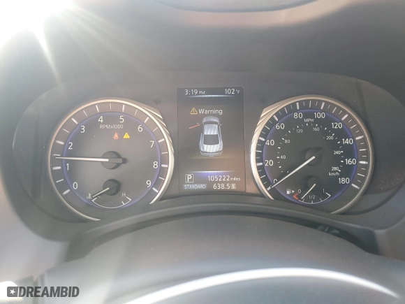 2017 Infiniti Q60 3.0t Premium with VIN JN1EV7EK8HM361560, listed as a Copart auction lot 45396785 with 105,222 mi miles and Salvage Title. Bid and sale history available at carsss.com. Image 9.