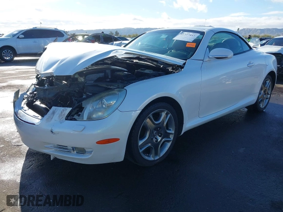 2008 Lexus SC 430 with VIN JTHFN45Y489016838, listed as a IAAI auction lot 41727443 with 136,414 mi miles and . Bid and sale history available at carsss.com. Image 17.