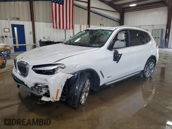 2018 BMW X3 xDrive30i with VIN 5UXTR9C5XJLD60568, listed as a Copart auction lot 54338055 with Not Provided miles and Salvage Title. Bid and sale history available at DreamBid. Image 1.