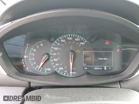 2020 Chevrolet Trax LT with VIN KL7CJLSB2LB009363, listed as a Copart auction lot 50605475 with 56,814 mi miles and Salvage Title. Bid and sale history available at DreamBid. Image 9.