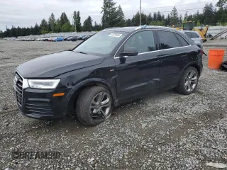 2018 Audi Q3 Premium Plus with VIN WA1HCCFS3JR003440, listed as a Copart auction lot 57329505 with 57,975 mi miles and Salvage title. Bid and sale history available at DreamBid. Image 1.