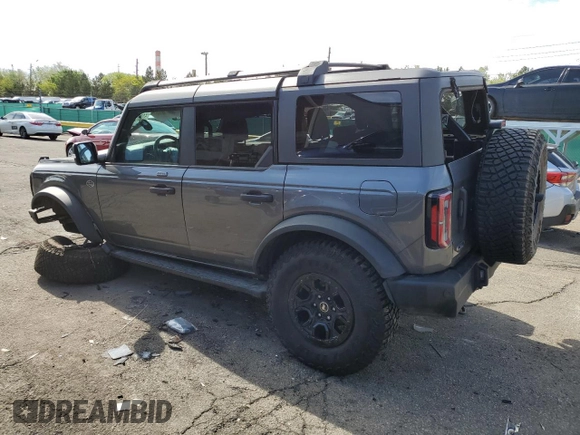 2023 Ford Bronco with VIN 1FMEE5DP5PLA85207, listed as a Copart auction lot 53865985 with 17,561 mi miles and Salvage title. Bid and sale history available at DreamBid. Image 2.
