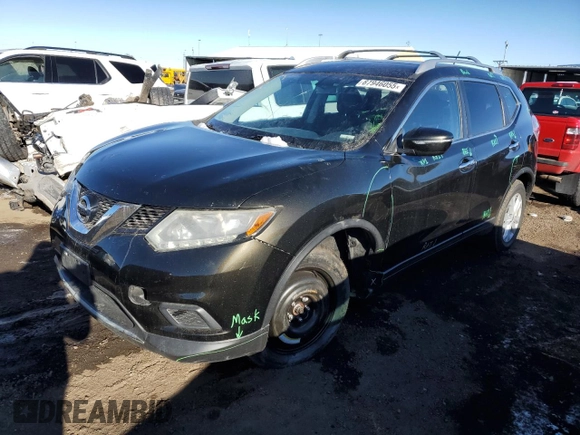 2015 Nissan Rogue S with VIN KNMAT2MVXFP528884, listed as a Copart auction lot 87946055 with 144,005 mi miles and Salvage Title. Bid and sale history available at carsss.com. Image 1.