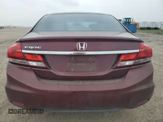2015 Honda Civic Sedan LX with VIN 19XFB2F50FE101512, listed as a Copart auction lot 49170105 with 65,204 mi miles and Salvage Title. Bid and sale history available at carsss.com. Image 6.