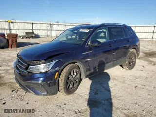 2022 Volkswagen Tiguan SE with VIN 3VV2B7AX7NM032814, listed as a Copart auction lot 47373295 with 183,791 mi miles and Salvage Title. Bid and sale history available at carsss.com. Image 1.