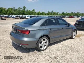2018 Audi A3 Sedan Premium with VIN WAUAUGFF9J1004859, listed as a Copart auction lot 52322434 with 90,535 mi miles and Salvage Title. Bid and sale history available at carsss.com. Image 3.