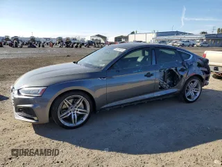 2019 Audi A5 Sportback Premium Plus with VIN WAUENCF56KA016306, listed as a Copart auction lot 43076315 with 67,903 mi miles and Salvage Title. Bid and sale history available at carsss.com. Image 1.