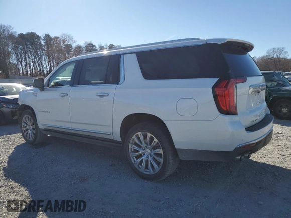 2023 GMC Yukon XL Denali with VIN 1GKS2JKL4PR349768, listed as a Copart auction lot 46332795 with 11,577 mi miles and Salvage Title. Bid and sale history available at DreamBid. Image 2.