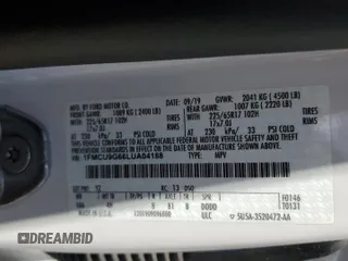 2020 Ford Escape SE с VIN 1FMCU9G66LUA04188, выставлен на аукционе Copart как лот 64017435 с пробегом 35 420 миль миль и Списание • Salvage title. История ставок и продаж доступна на DreamBid. Изображение 13.