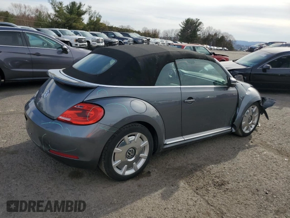 2015 Volkswagen Beetle 1.8T w/Tech with VIN 3VW517AT5FM812045, listed as a Copart auction lot 49538615 with Not Provided miles and Salvage Title. Bid and sale history available at DreamBid. Image 3.