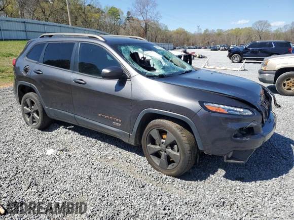 2016 Jeep Cherokee 75th Anniversary with VIN 1C4PJLCBXGW281127, listed as a Copart auction lot 50680515 with 95,985 mi miles and Salvage Title. Bid and sale history available at carsss.com. Image 4.