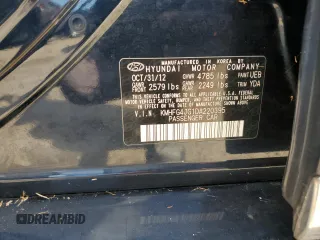 2013 Hyundai Azera with VIN KMHFG4JG1DA220395, listed as a Copart auction lot 73774624 with Not Provided miles and Salvage Title. Bid and sale history available at carsss.com. Image 13.