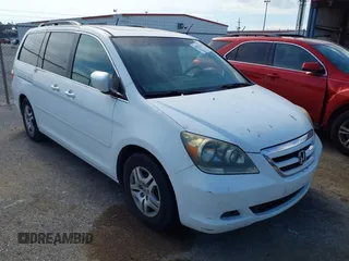 2006 Honda Odyssey EX-L z VIN 5FNRL38776B420222, wystawiony jako IAAI lot #42552086 z przebiegiem 94 351 mil mil oraz . Historia ofert i sprzedaży dostępna na DreamBid. Obrazek 1.