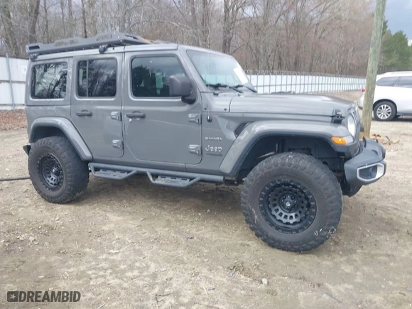 2019 Jeep Wrangler Unlimited Sahara with VIN 1C4HJXEGXKW633636, listed as a IAAI auction lot 41733557 with 78,082 mi miles. Bid and sale history available at carsss.com. Image 14.