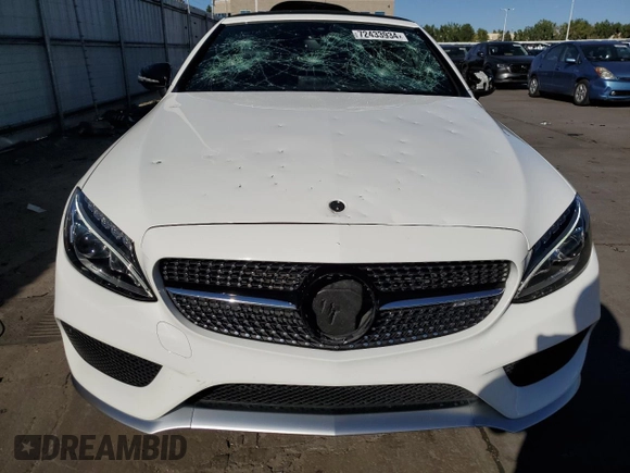 2017 Mercedes-Benz C 43 AMG with VIN WDDWK6EB2HF520135, listed as a Copart auction lot 72433934 with 44,125 mi miles and Salvage title. Bid and sale history available at DreamBid. Image 5.