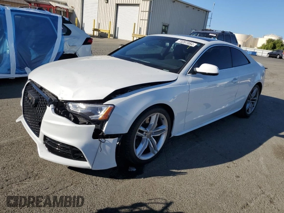 2013 Audi S5 Premium Plus with VIN WAUCGAFR2DA029128, listed as a Copart auction lot 73207084 with 75,281 mi miles and Salvage Title. Bid and sale history available at carsss.com. Image 1.