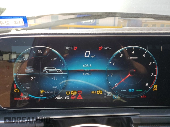 2021 Mercedes-Benz GLS 450 with VIN 4JGFF5KE1MA472444, listed as a Copart auction lot 50698214 with 47,947 mi miles and . Bid and sale history available at DreamBid. Image 9.