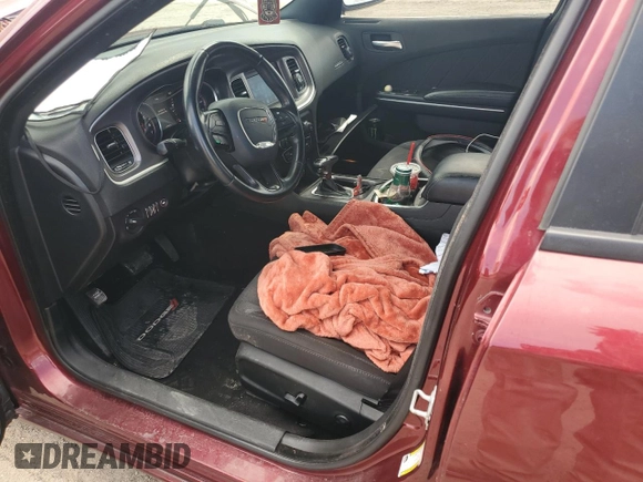 2019 Dodge Charger SXT with VIN 2C3CDXBG4KH721185, listed as a Copart auction lot 57872325 with 123,429 mi miles and Salvage title. Bid and sale history available at DreamBid. Image 7.