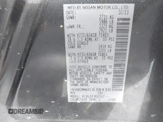 2014 Nissan Pathfinder S with VIN 5N1AR2MN6EC638430, listed as a IAAI auction lot 42326218 with 157,453 mi miles and . Bid and sale history available at DreamBid. Image 9.