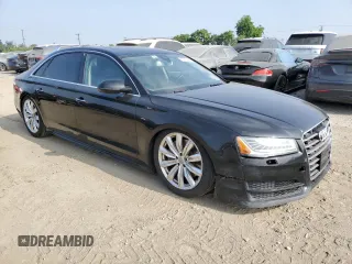 2017 Audi A8 with VIN WAU44AFD4HN014064, listed as a Copart auction lot 62373585 with 82,341 mi miles and Clean title. Bid and sale history available at DreamBid. Image 4.