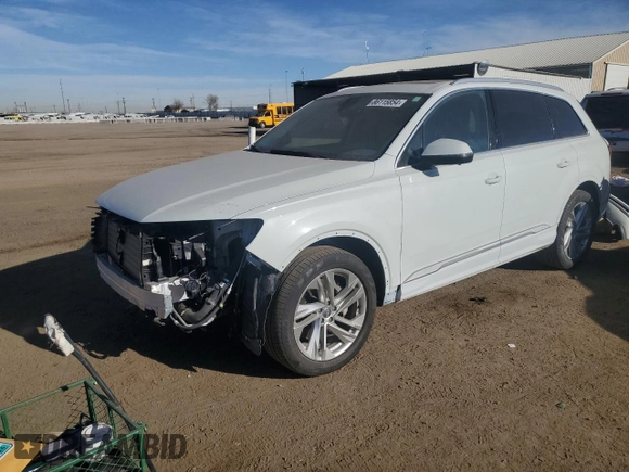 2021 Audi Q7 Premium Plus with VIN WA1LJAF7XMD000584, listed as a Copart auction lot 86115854 with 23,087 mi miles and Salvage title. Bid and sale history available at DreamBid. Image 1.