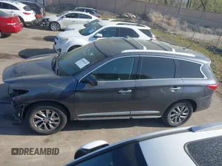 2013 Infiniti JX35 with VIN 5N1AL0MM3DC343801, listed as a IAAI auction lot 41986430 with 117,476 mi miles. Bid and sale history available at carsss.com. Image 15.