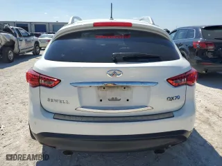 2014 Infiniti QX70 with VIN JN8CS1MWXEM412393, listed as a Copart auction lot 71877304 with 86,401 mi miles and Salvage Title. Bid and sale history available at carsss.com. Image 6.