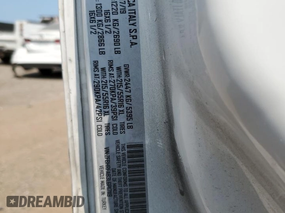 2020 Ram ProMaster City Cargo Tradesman with VIN ZFBHRFAB3L6P17119, listed as a Copart auction lot 64652614 with 202,944 mi miles and Clean Title. Bid and sale history available at DreamBid. Image 13.