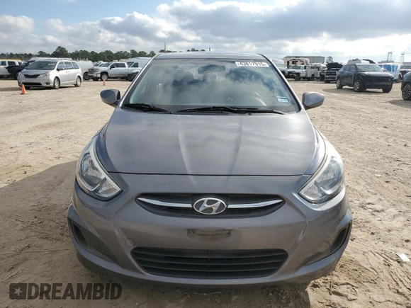 2015 Hyundai Accent GLS with VIN KMHCT4AEXFU906644, listed as a Copart auction lot 43817915 with 121,072 mi miles and Salvage Title. Bid and sale history available at carsss.com. Image 5.