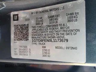 2020 GMC Canyon 4WD All Terrain w/Cloth with VIN 1GTG6FEN0L1173679, listed as a Copart auction lot 79684354 with 58,901 mi miles and Salvage Title. Bid and sale history available at carsss.com. Image 12.